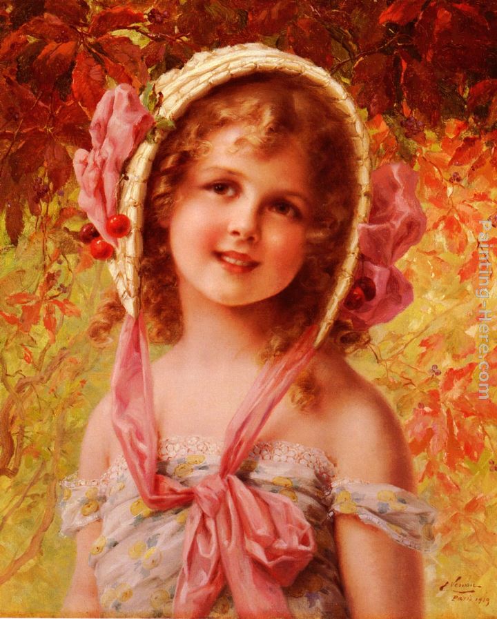 The Cherry Bonnet painting - Emile Vernon The Cherry Bonnet art painting